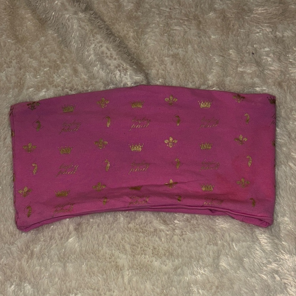 Y2K baby phat TubeTop with Gold Crown Print